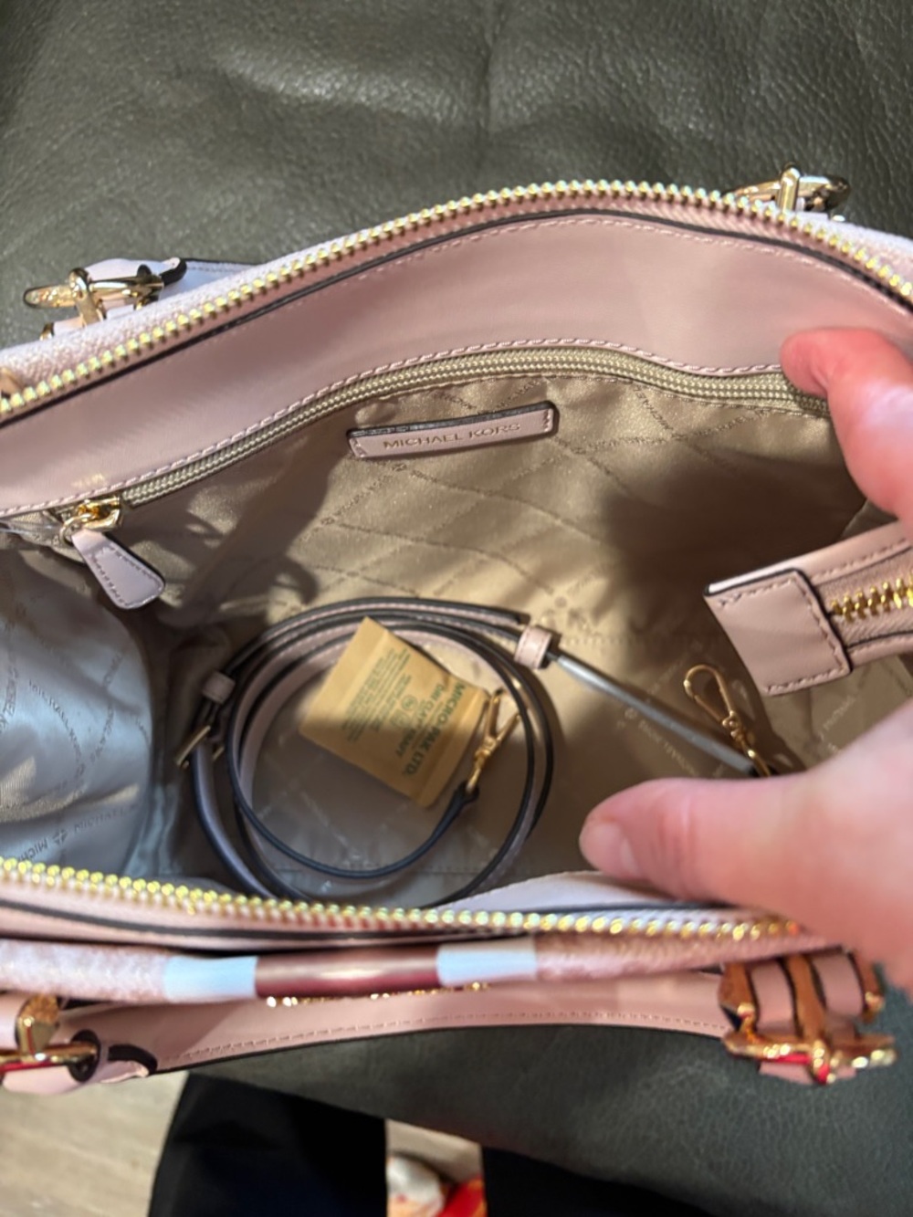 Michael Kors medium satchel in powder blush - Picture 8 of 10